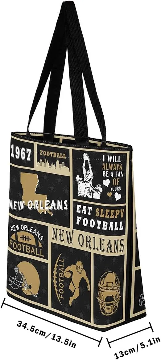 Football Canvas Bag for Kids Boys Girls,Rugby Canvas Tote Bag for Football Fan