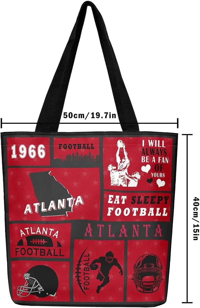 Football Canvas Bag for Kids Boys Girls,Rugby Canvas Tote Bag for Football Fan