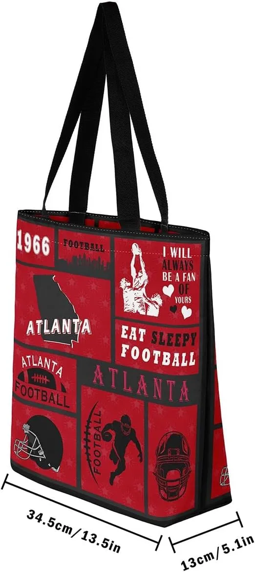 Football Canvas Bag for Kids Boys Girls,Rugby Canvas Tote Bag for Football Fan