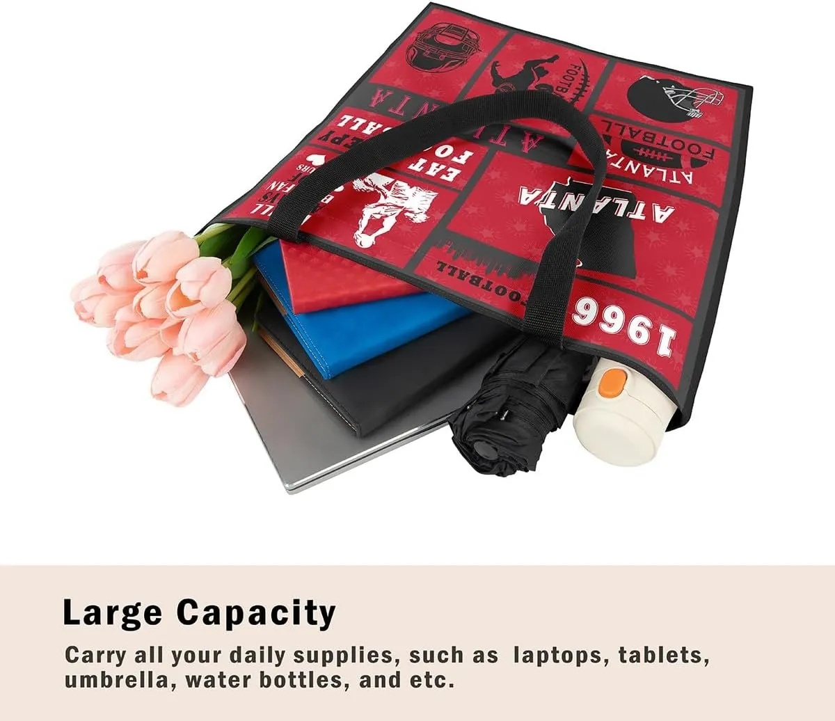Football Canvas Bag for Kids Boys Girls,Rugby Canvas Tote Bag for Football Fan