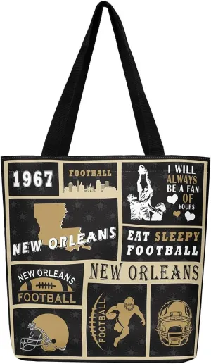 Football Canvas Bag for Kids Boys Girls,Rugby Canvas Tote Bag for Football Fan