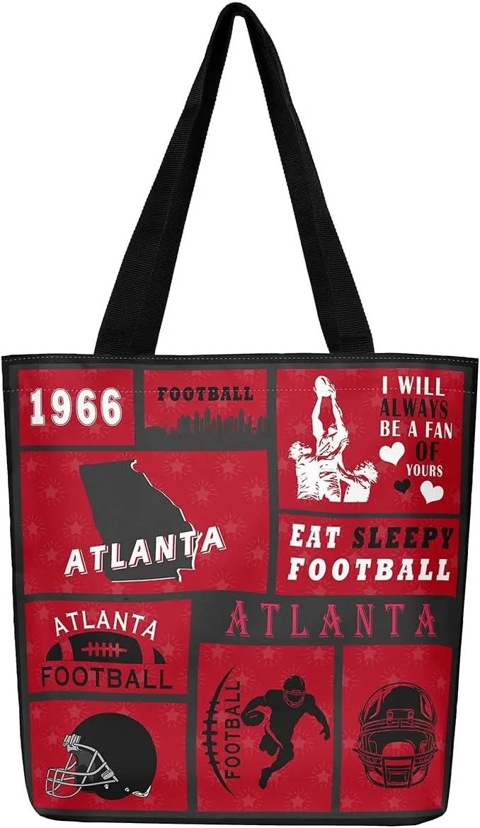 Football Canvas Bag for Kids Boys Girls,Rugby Canvas Tote Bag for Football Fan