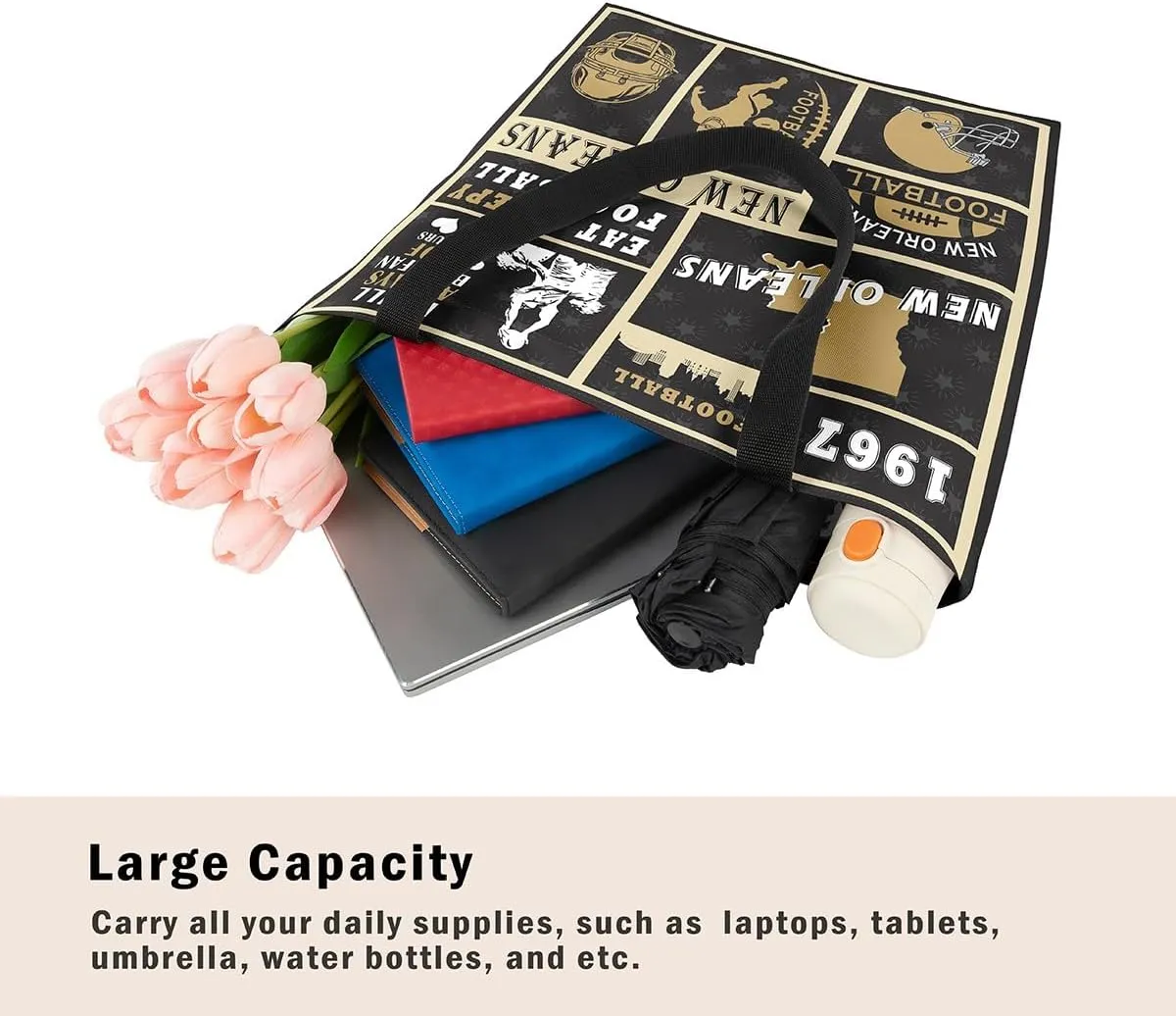 Football Canvas Bag for Kids Boys Girls,Rugby Canvas Tote Bag for Football Fan