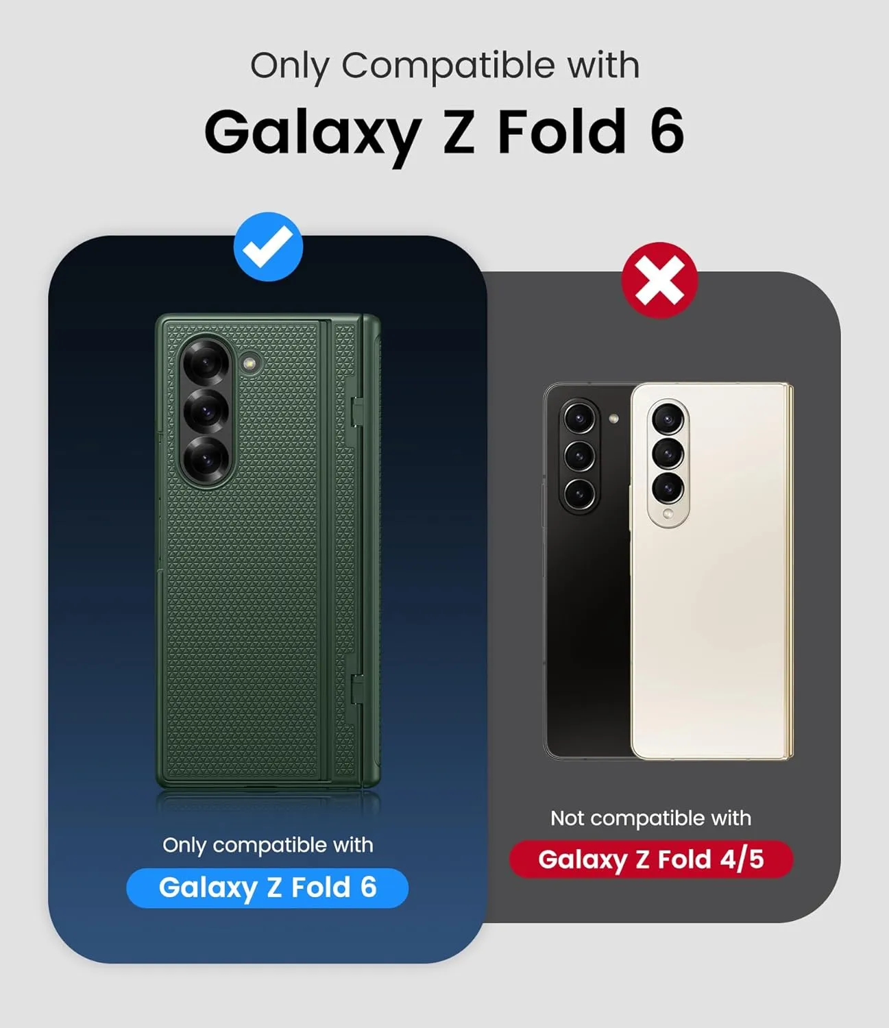 for Samsung Galaxy Z Fold 6 Case Slim with Kickstand & Hinge Protection & Tempered Screen Protector, 360° Full Body Shockproof Protective Phone Case for Samsung Galaxy Z Fold6 2024, Green