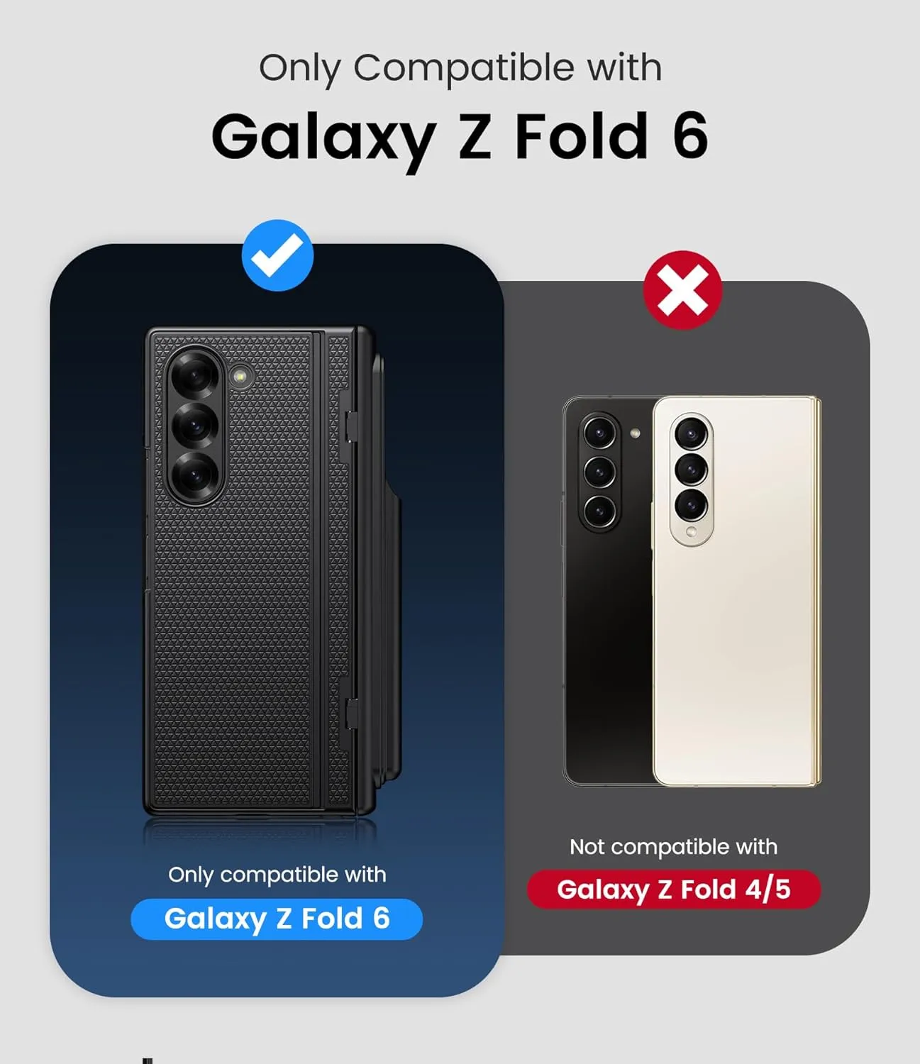 for Samsung Galaxy Z Fold 6 Case with S Pen Holder, Screen Protector & Kickstand & Hinge Protection, Slim Fit Rugged Hard 360° Full Body Cover Protective Phone Case for Samsung Z Fold 6, Black