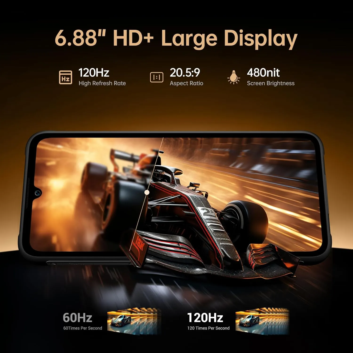 FOSSIBOT F112 PRO (2025) Rugged Phone Unlocked 5G - 24GB RAM 256GB/1TB ROM Cell Phone, 6.88''Display, 7150mAh Battery Smartphone, 50MP Camera, Android 14 Dual SIM Phones, IP68/IP69K/NFC/GPS/T-Mobile