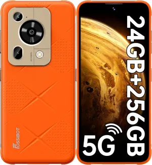 FOSSIBOT F112 PRO (2025) Rugged Phone Unlocked 5G - 24GB RAM 256GB/1TB ROM Cell Phone, 6.88''Display, 7150mAh Battery Smartphone, 50MP Camera, Android 14 Dual SIM Phones, IP68/IP69K/NFC/GPS/T-Mobile
