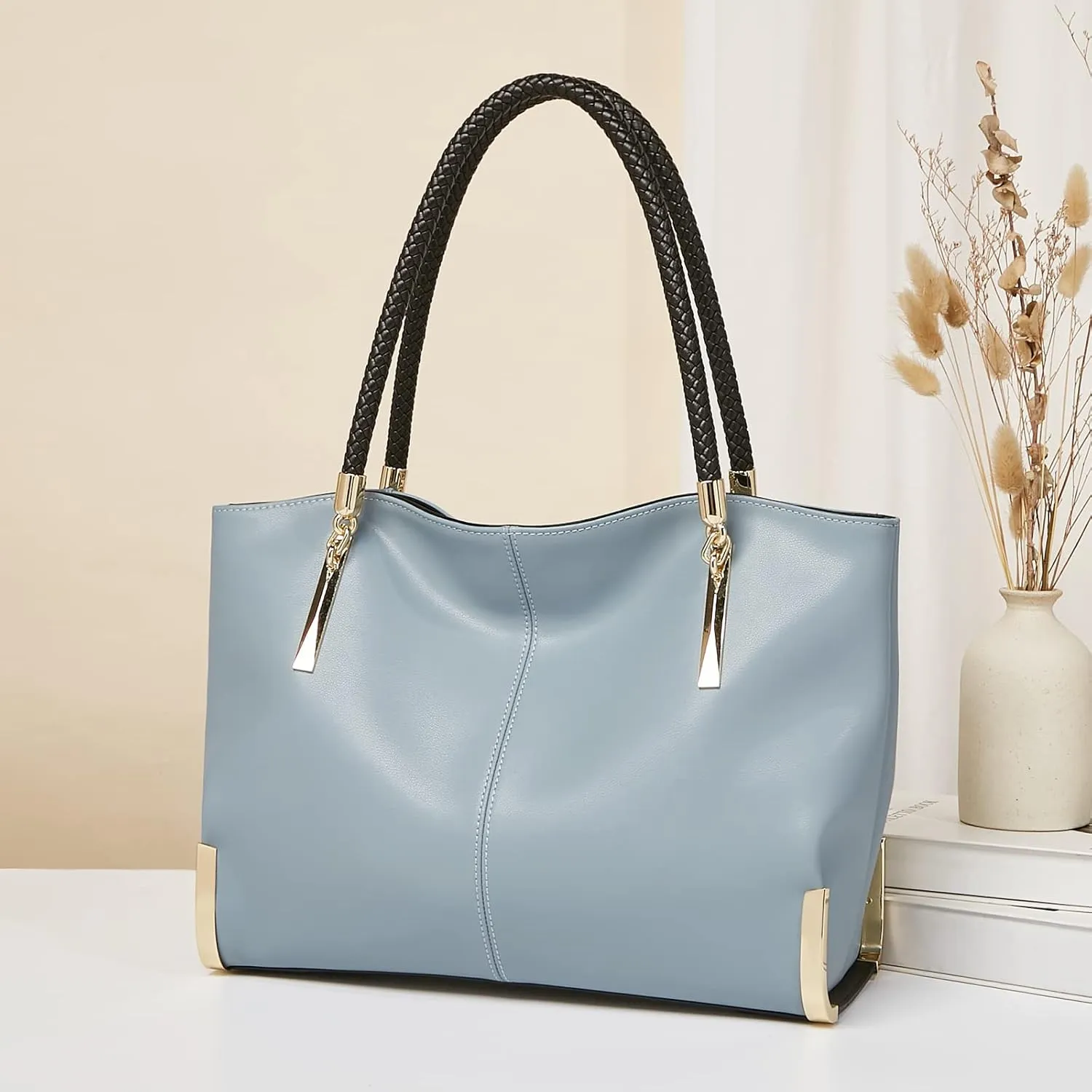 FOXLOVER Large Capacity Tote Handbags for Women, Women's Top-handle Bags Fashion Shoulder Bags Purses Minimalist design