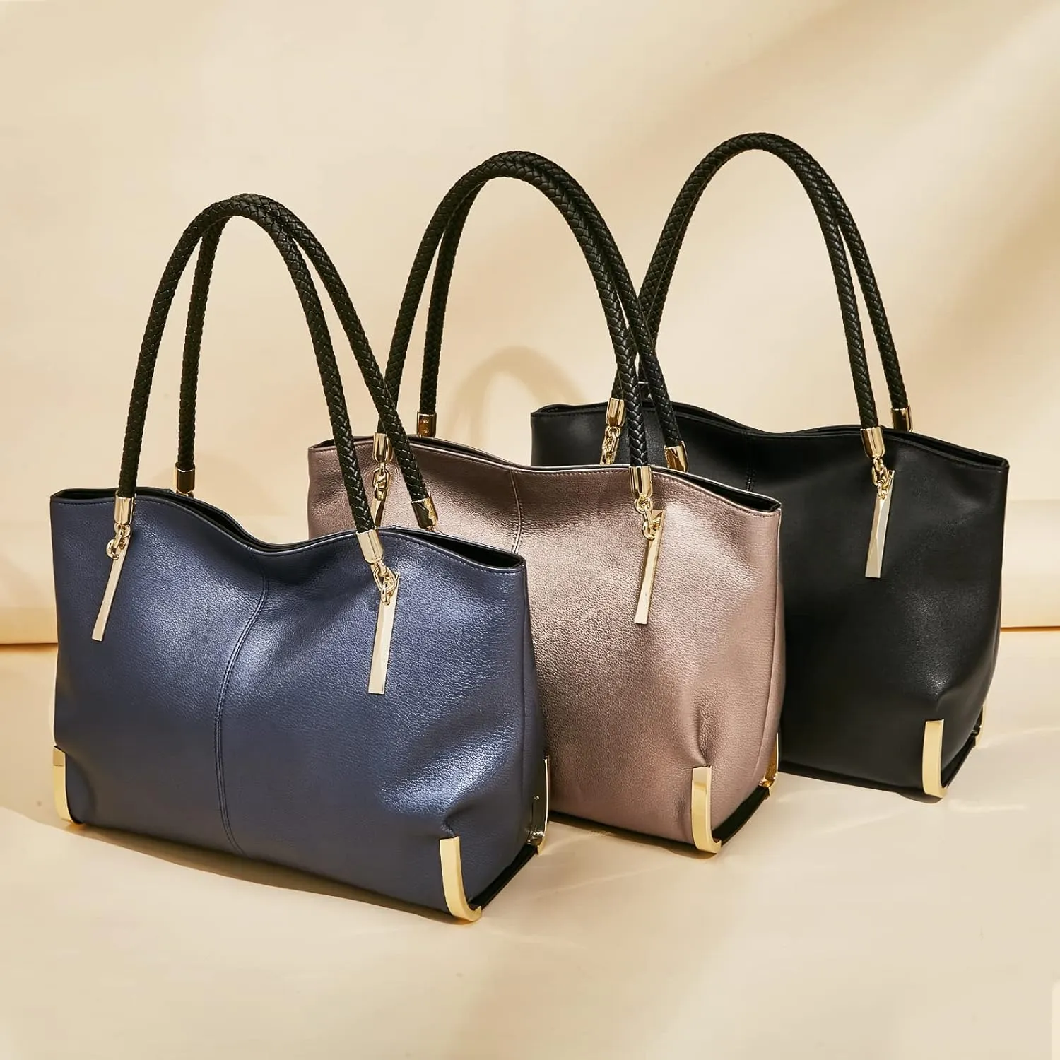 FOXLOVER Large Capacity Tote Handbags for Women, Women's Top-handle Bags Fashion Shoulder Bags Purses Minimalist design