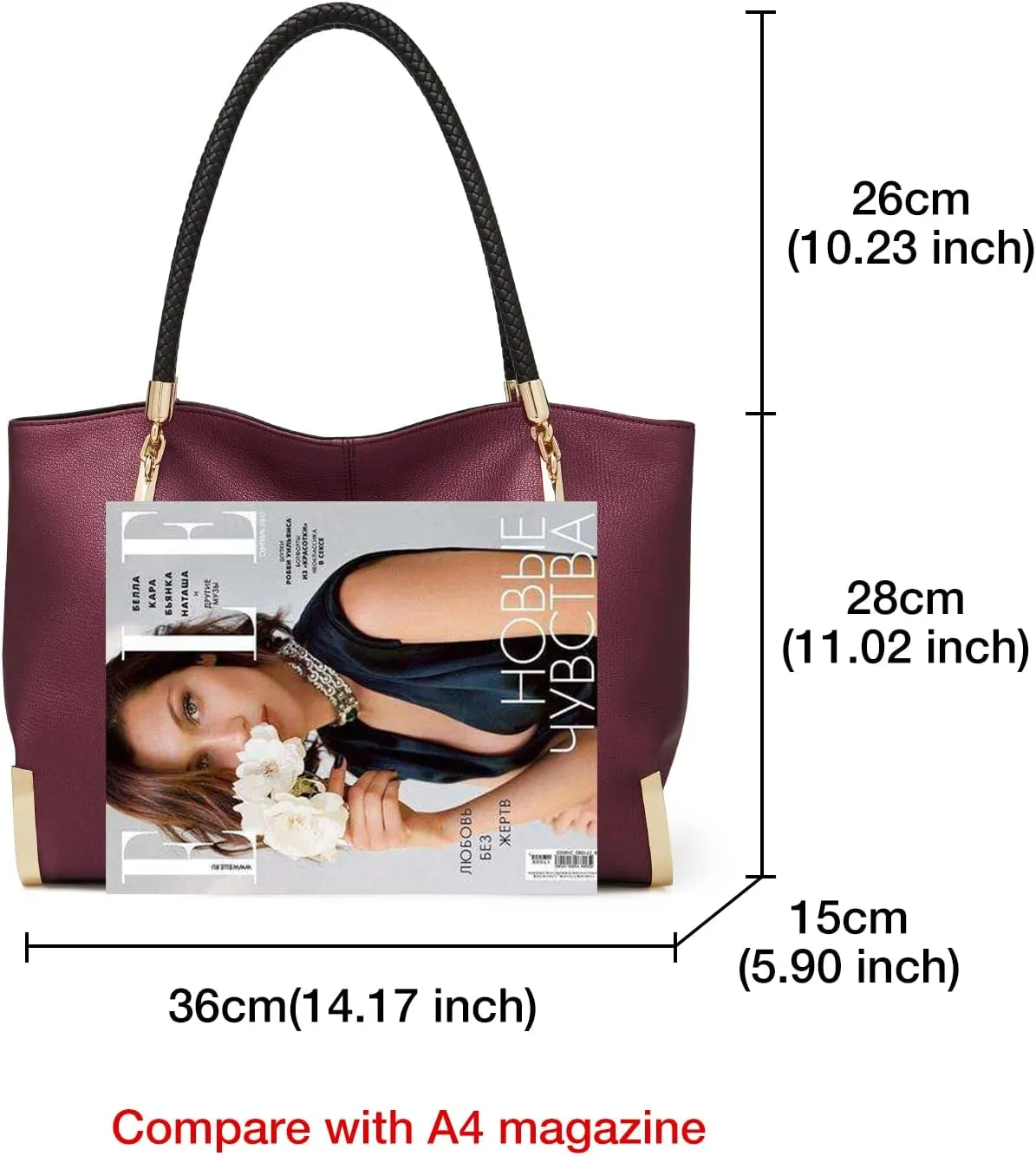 FOXLOVER Large Capacity Tote Handbags for Women, Women's Top-handle Bags Fashion Shoulder Bags Purses Minimalist design