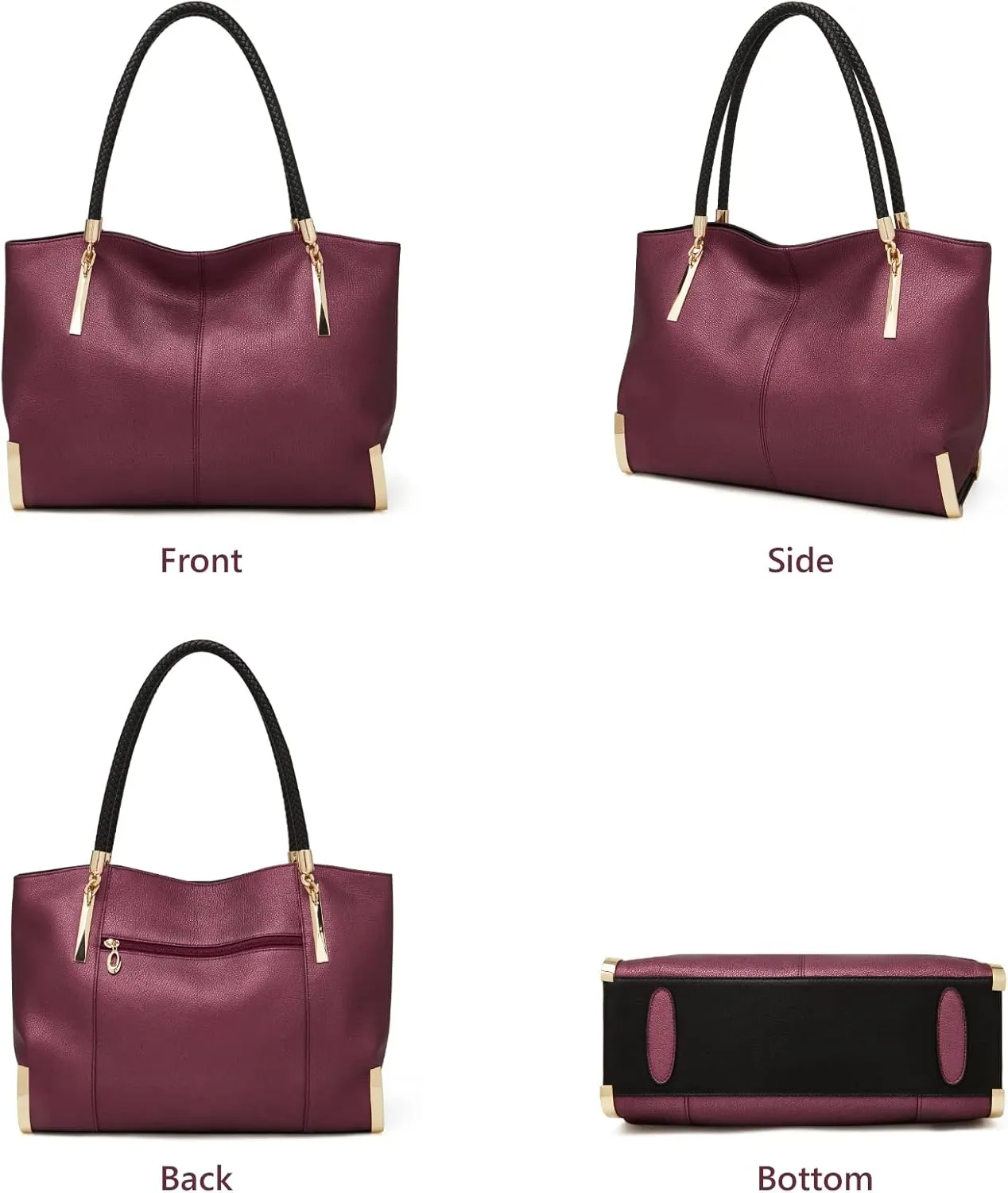 FOXLOVER Large Capacity Tote Handbags for Women, Women's Top-handle Bags Fashion Shoulder Bags Purses Minimalist design