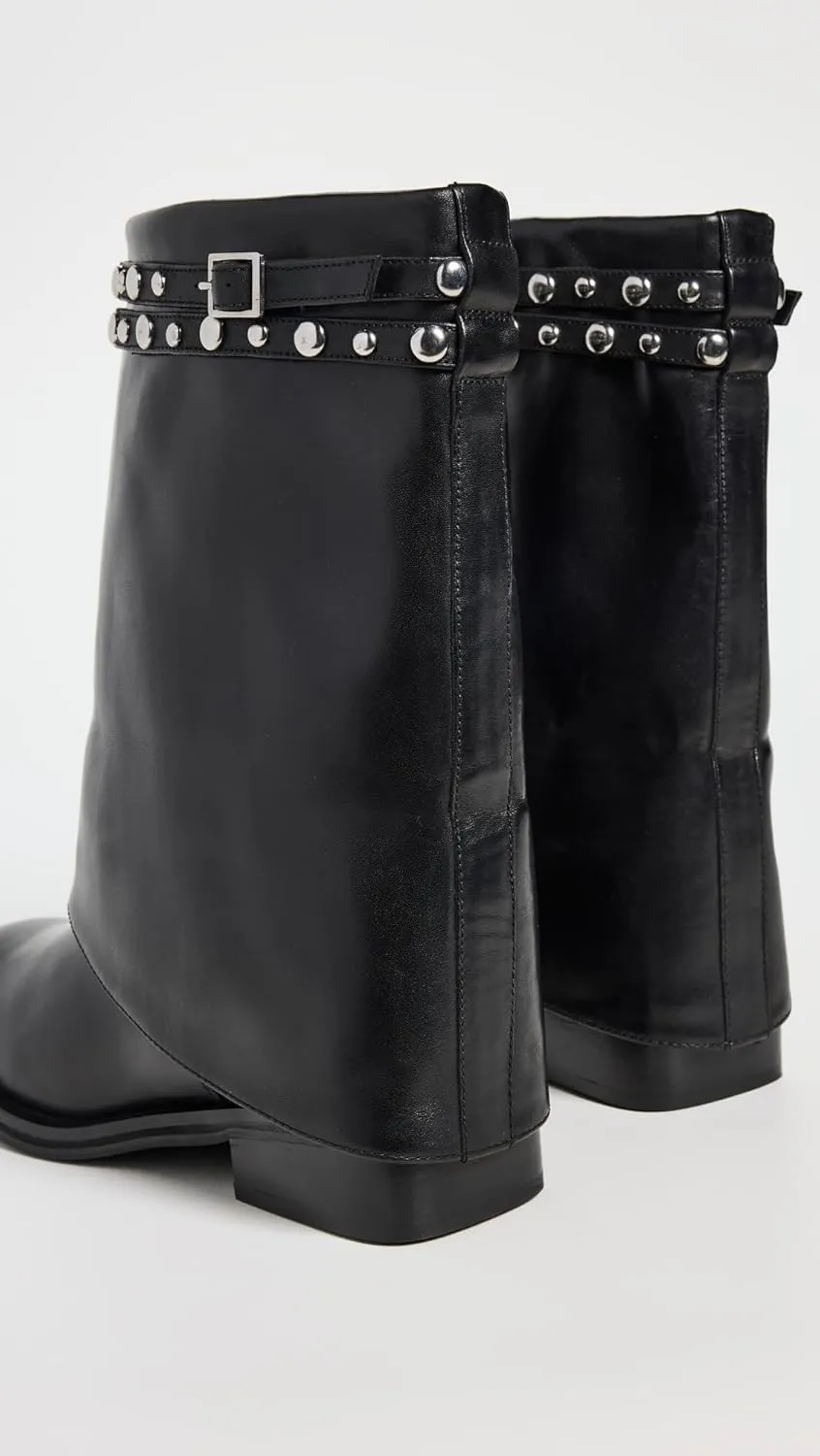 Free People Women's Scorpio Studded Fold Over Boots
