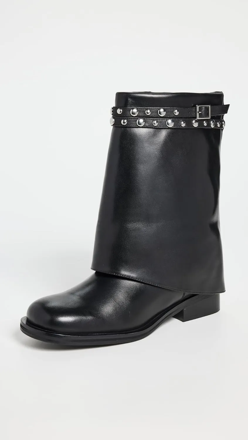 Free People Women's Scorpio Studded Fold Over Boots