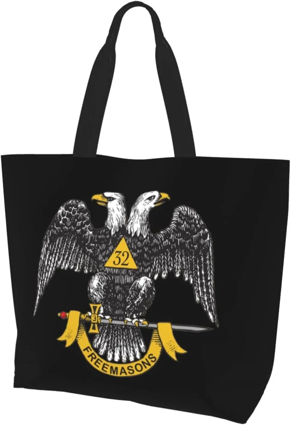 Freemasonry And Scottish Rite Women'S Large Capacity Shoulder Shopping Bag, Reusable Handbag, Gift Bag