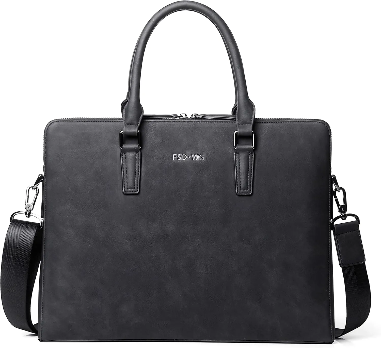 FSD. WG Business Bag Leather Messenger Bag Water Resistant Business Travel Briefcase Handbag Briefcase for Men