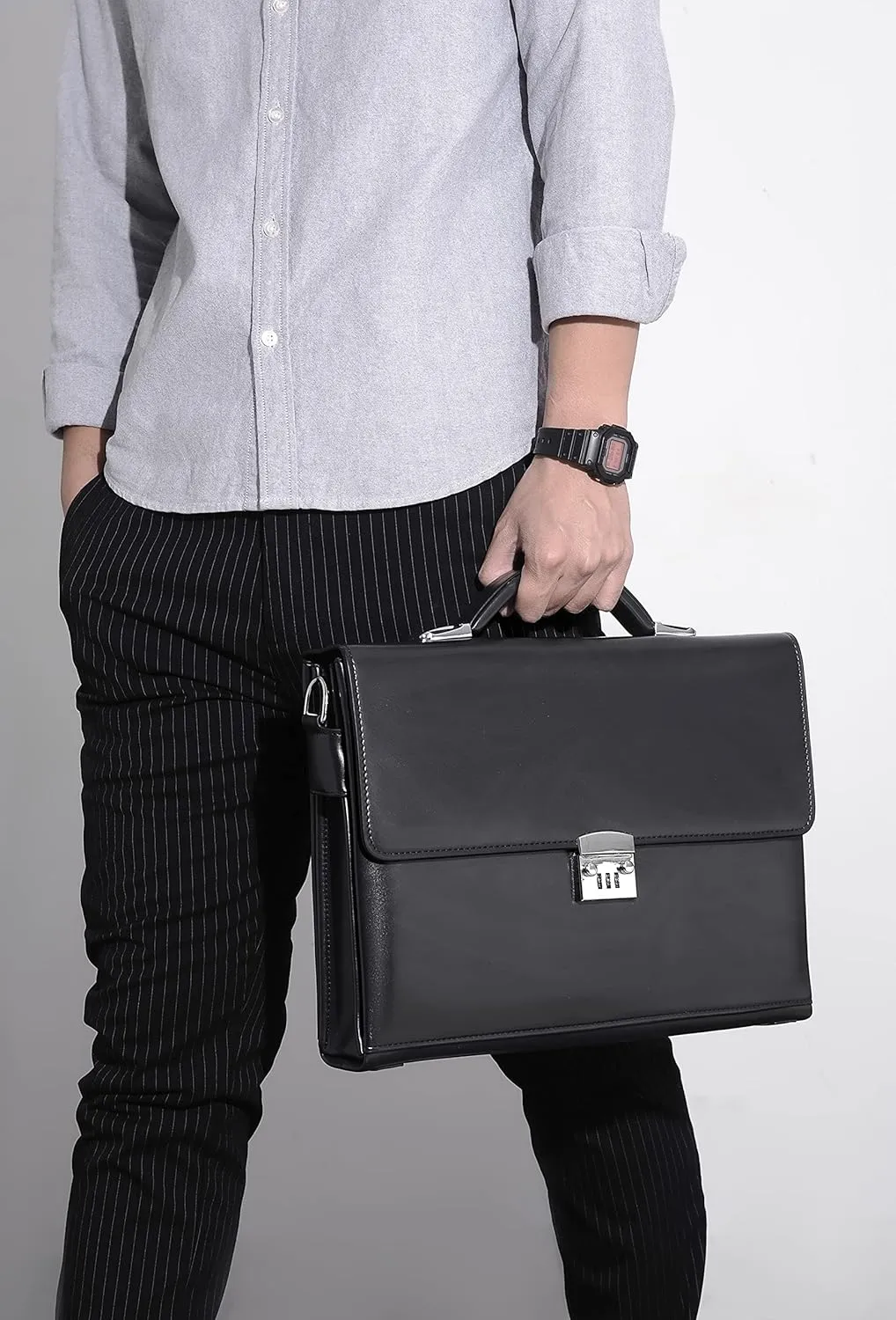 FSD.WG]Business Bag Leather Briefcase Shoulder Laptop Business Bag for Men