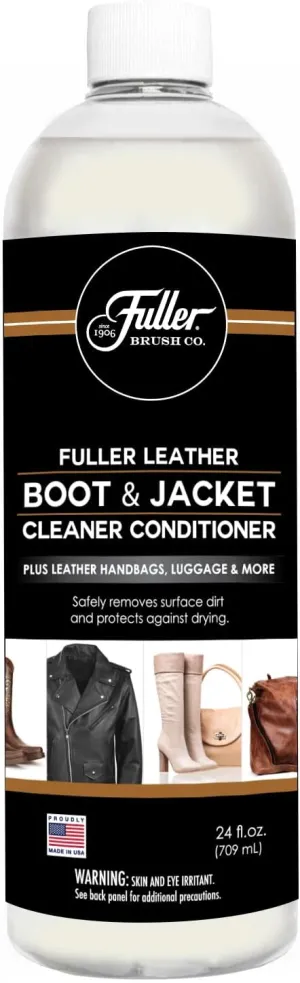 Fuller Brush Leather Boot and Jacket Cleaner Conditioner - Natural Oil Formula for Leather, Vinyl, Backpacks & Luggage - Removes Dirt, Dust, and Grime - Pack of 1
