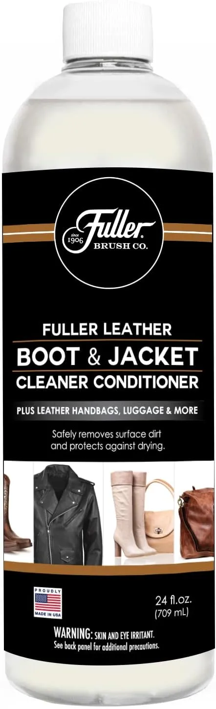 Fuller Brush Leather Boot and Jacket Cleaner Conditioner - Natural Oil Formula for Leather, Vinyl, Backpacks & Luggage - Removes Dirt, Dust, and Grime - Pack of 1