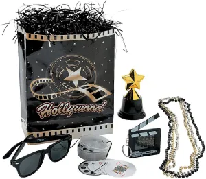 Fun Express - Movie Night Filled Swag Bag - Party Supplies - Pre - Filled Party Favors - Pre - Filled Treat Bags & Boxes - 1 Piece