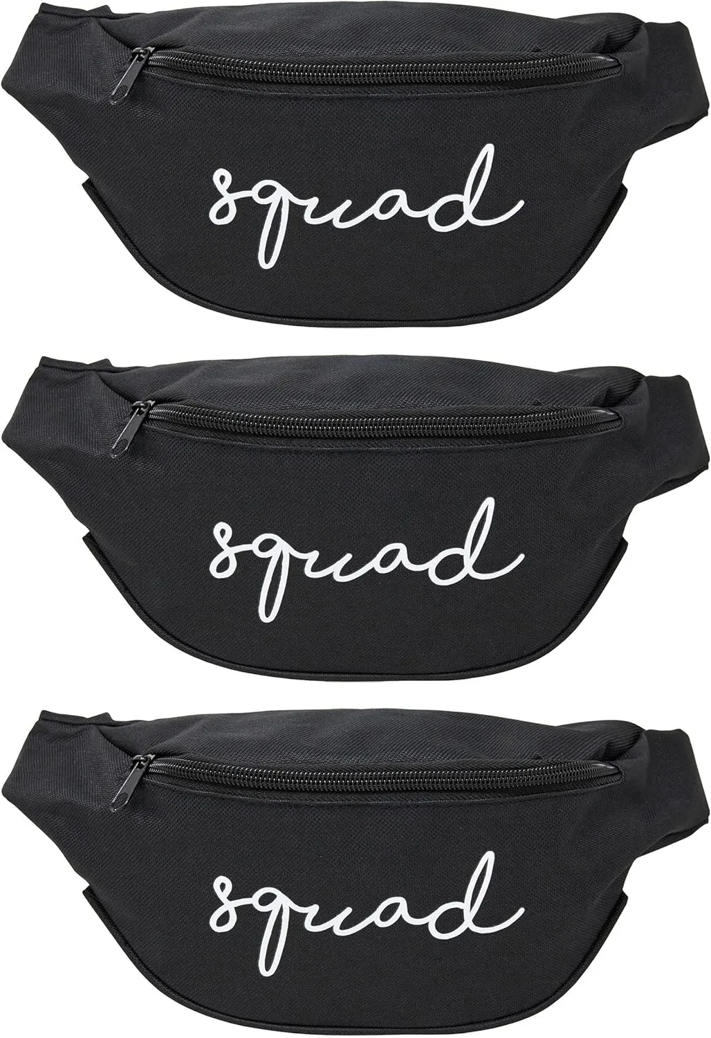 Funky Junque 3 Pack: Bachelorette Belt Bag Bundle - Squad (Black)