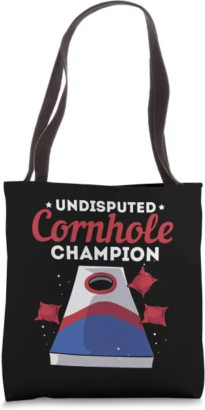 Funny Cornhole Trophy Gift - Undisputed Champion Cornhole Tote Bag