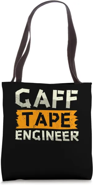 Funny Gaff Tape Engineer | Camera Cloth Tapes | Gaffer Tape Tote Bag
