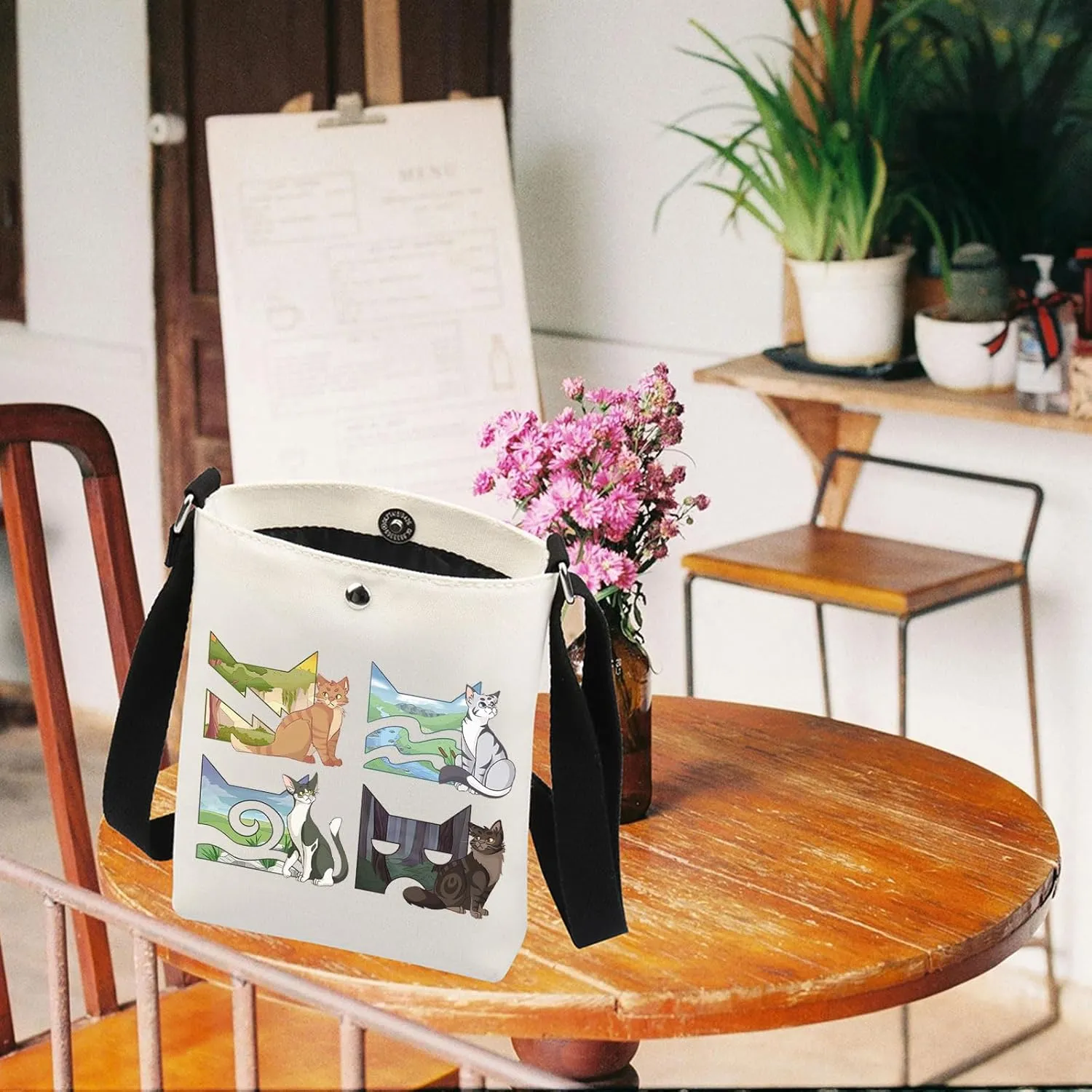 Funny W Cats Crossbody Bag Erin Cats Fans Gift Cat Clan Novel Inspired Shoulder Bag Cat Clans Merch Shadow-clan WCat Gift