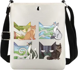 Funny W Cats Crossbody Bag Erin Cats Fans Gift Cat Clan Novel Inspired Shoulder Bag Cat Clans Merch Shadow-clan WCat Gift