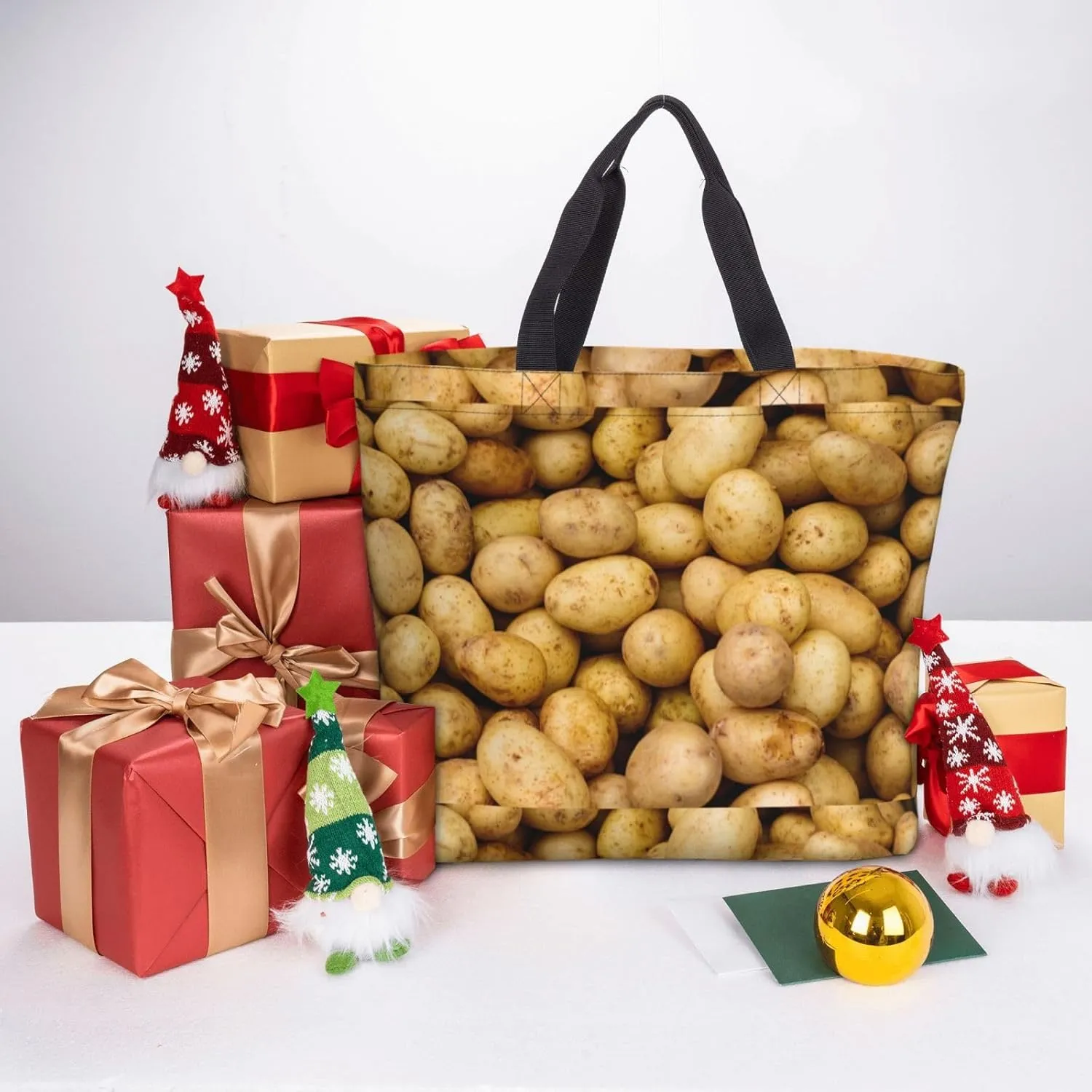 Garden Potatoes Duty Reusable Shopping One-Shoulder Bags – Large Tote Bags Are Foldable