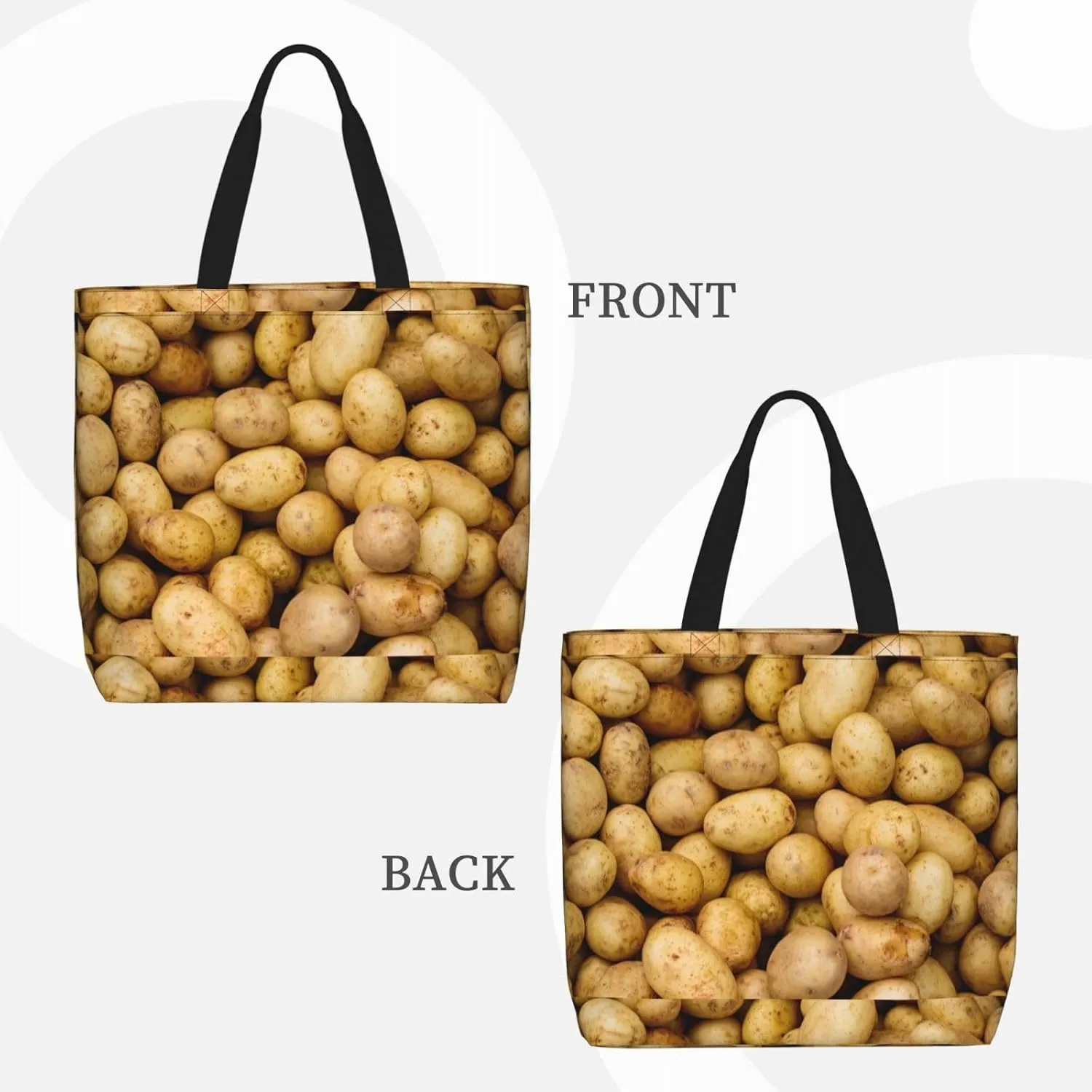 Garden Potatoes Duty Reusable Shopping One-Shoulder Bags – Large Tote Bags Are Foldable