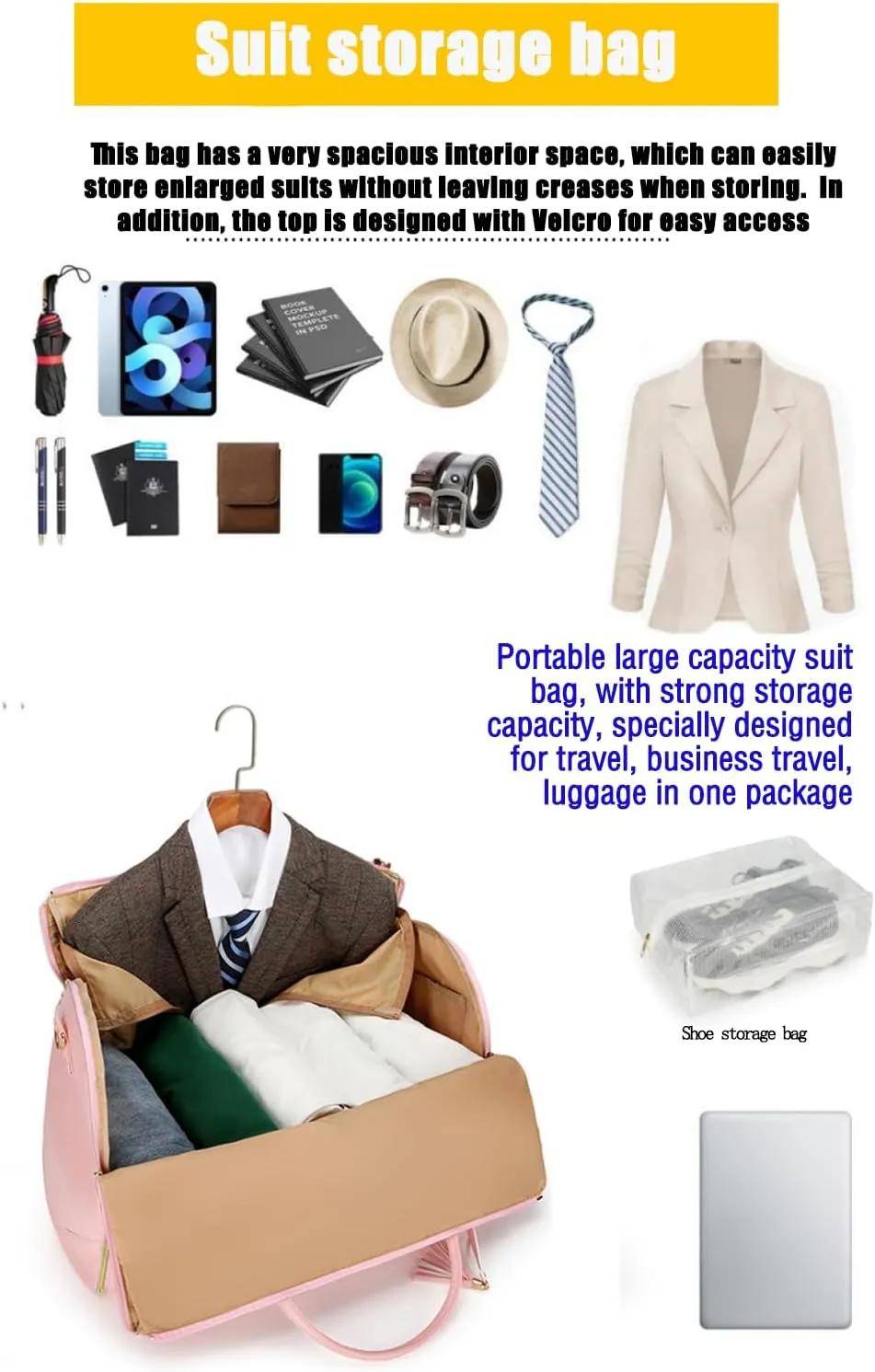 Garment Duffle Bags For Travel Garment Duffle Bag Carry On Bag Foldable Travel Bag Garment Bag Duffle Bag For Travel Women (Stripe (A))