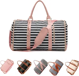 Garment Duffle Bags For Travel Garment Duffle Bag Carry On Bag Foldable Travel Bag Garment Bag Duffle Bag For Travel Women (Stripe (A))