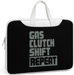 Gas Clutch Shift Repeat Leather Bag Laptop Case Slim Water Resistant Computer Bags with Handle Briefcase for Work