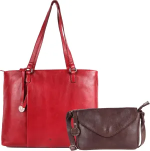 Genuine Italian Leather Bag Collection - Tote, Crossbody, and Satchel Purses - Ladies' Shoulder Bags with Top Handle & Adjustable Strap - Stylish and Versatile for Casual or Office Use