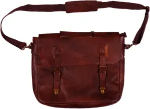 Genuine Leather Laptop Bag | Laptop Bags for Men & Women | Leather Laptop Briefcase | Leather Briefcases | Office Meeting Satchel Messenger Bag | Vintage Sleeve Case Cross body Bag
