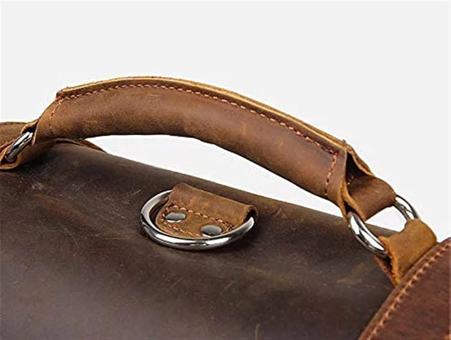 Genuine Leather Men's Briefcases 15.6" Laptop Bag Office Bags for Men Document Business Shoulder Messenger Bag