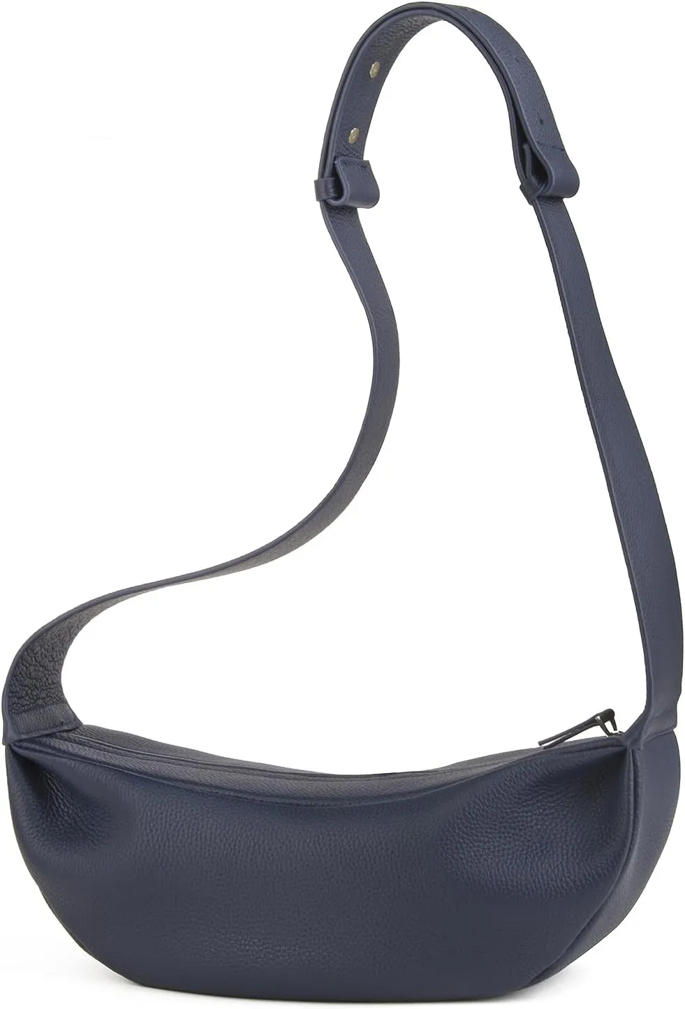 Genuine Leather Sling Bags Crossbody Women, Minimalist Style Casual Chest Bags with Wide Strap