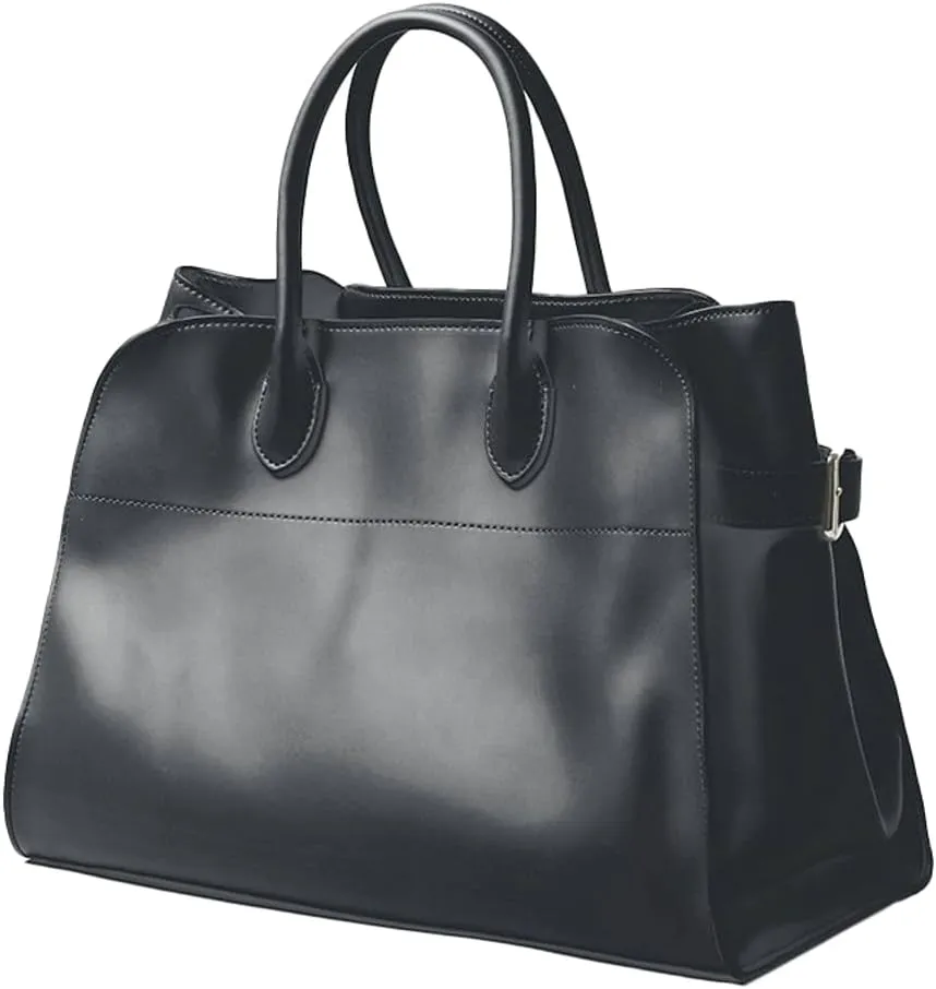 Genuine Leather Women's Large Retro Top-handle Tote Handbag 2024