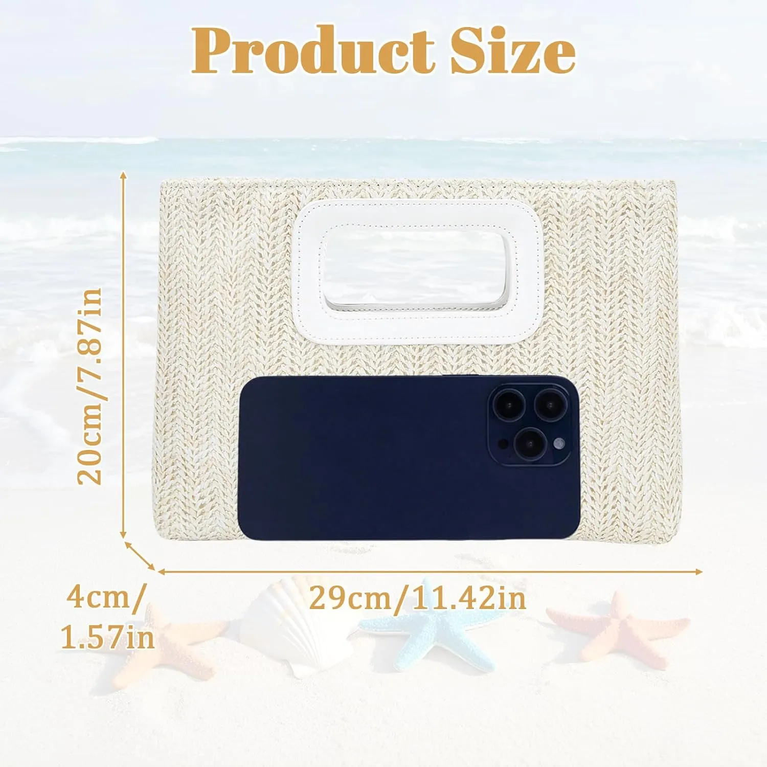 Gets Handwoven Rattan Top handle Bag for Women Bohemian Straw Tote Bag Crossbody Shoulder Bag Beach Large Carrying Handbag