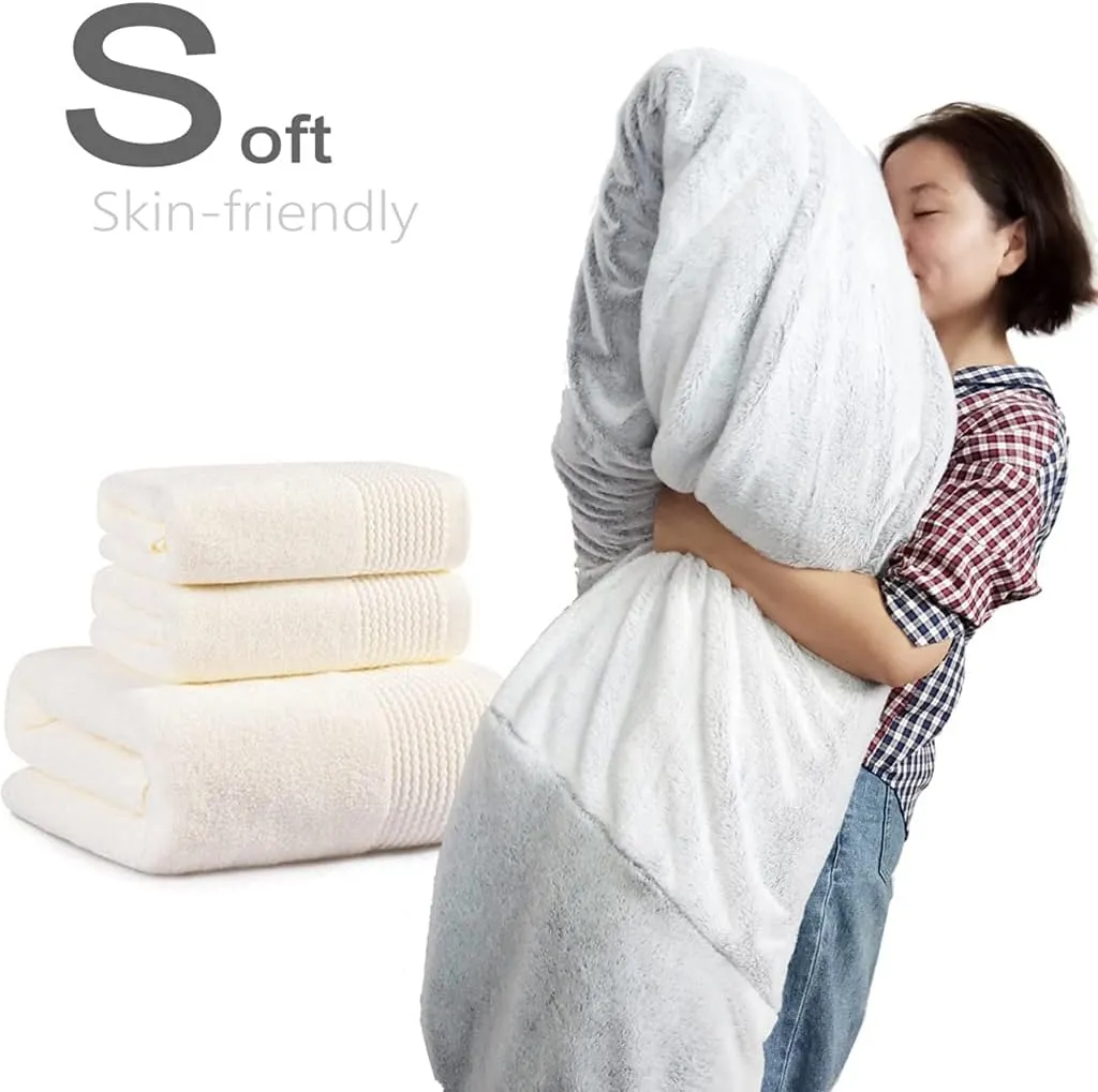 Giant Bean Bag Chair, 7ft Giant Fur Bean Bag Cover Lounger Bean Bag Storage Chair Bean Bag Sofa Chair Soft Fluffy Fur Portable Living Room Lazy Sofa Bed Cover No Filler