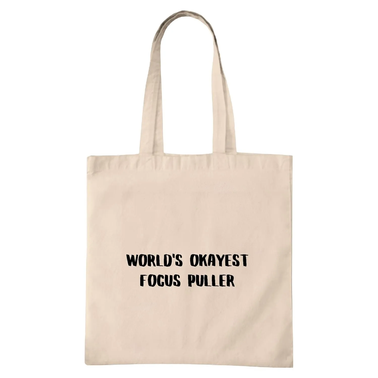 Gift for Filmmaker Photography Crew Cinematography Worlds Okayest Natural White Multicolor Canvas Tote Bag