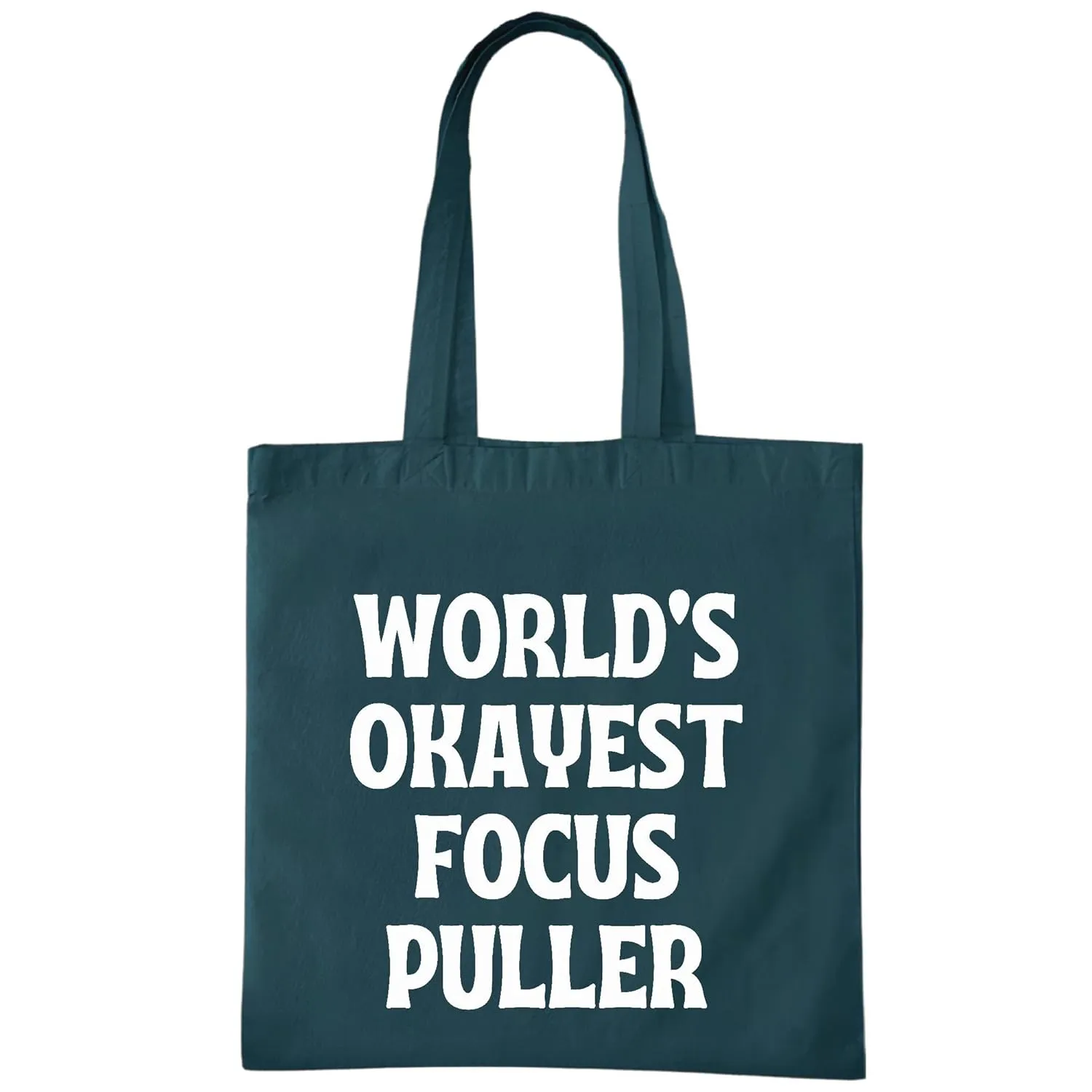 Gift for Focus Puller Cinematographer Filmmaker Camera Crew Unique Worlds Okayest Navy Black Multicolor Canvas Tote Bag