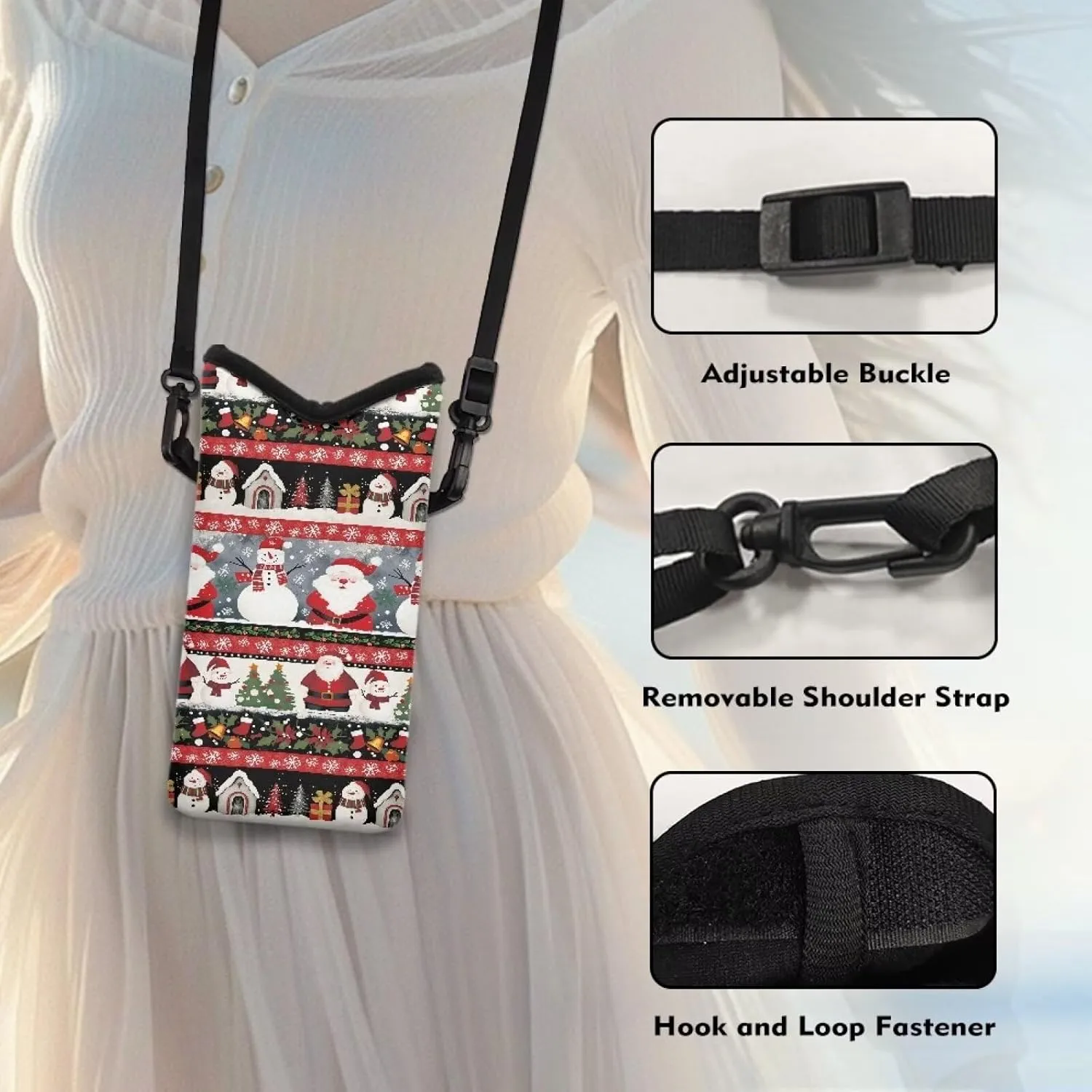 GIFTPUZZ Crossbody Bags for Women Small Cell Phone Wallet Purse Shoulder Handbag for Women with Adjustable Buckle
