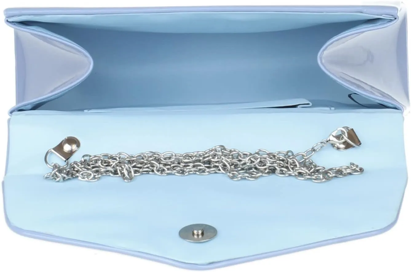 Girly HandBags Patent Clutch Bag Handbag Small Hard Case Ladies