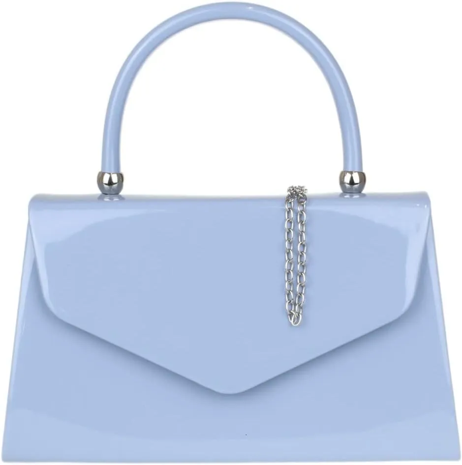 Girly HandBags Patent Clutch Bag Handbag Small Hard Case Ladies