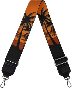 GLENLCWE Hawaiian Palm Tree Orange Sky Print Purse Strap Wide Shoulder Strap Adjustable Replacement Belt for Crossbody Canvas Handbag Luggage