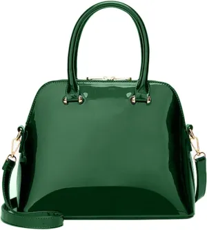 Glossy Patent Leather Handbags Purse Women Dome Satchel Bag Top Handle Handbag Ladies Shoulder Bag Crossbody Bags