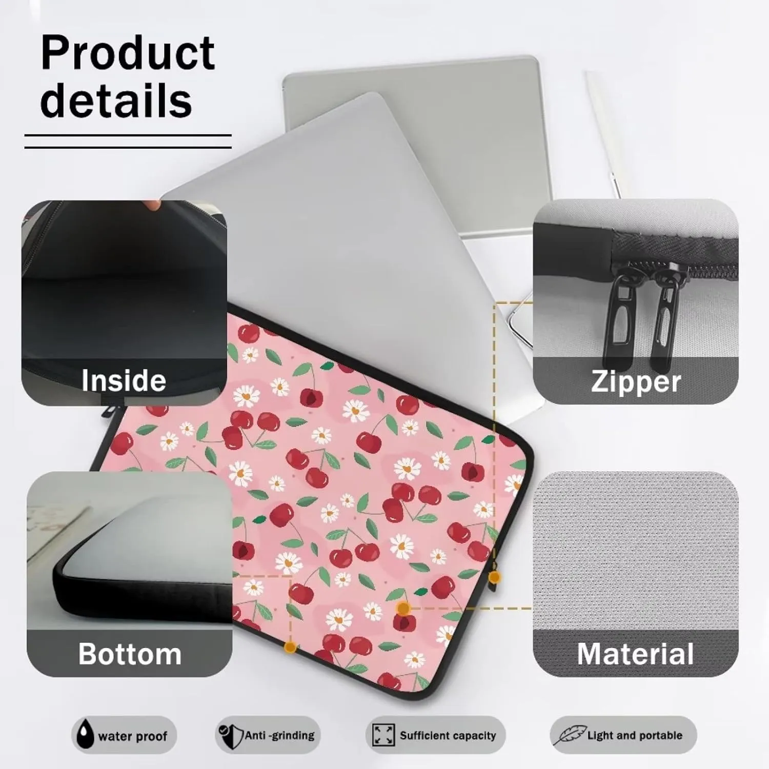 Gomyblomy 10-17 Inch Computer Bag,waterproof Lightweight Briefcase,durable Shockproof Laptop Case,tablet Decoration