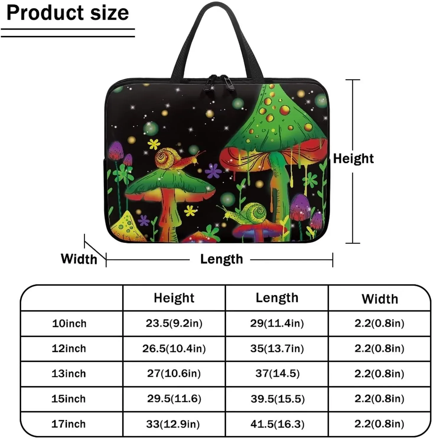 Gomyblomy Waterproof Laptop Bag, Dustproof and Shockproof Portable Briefcase for 10-17 Inch Laptops