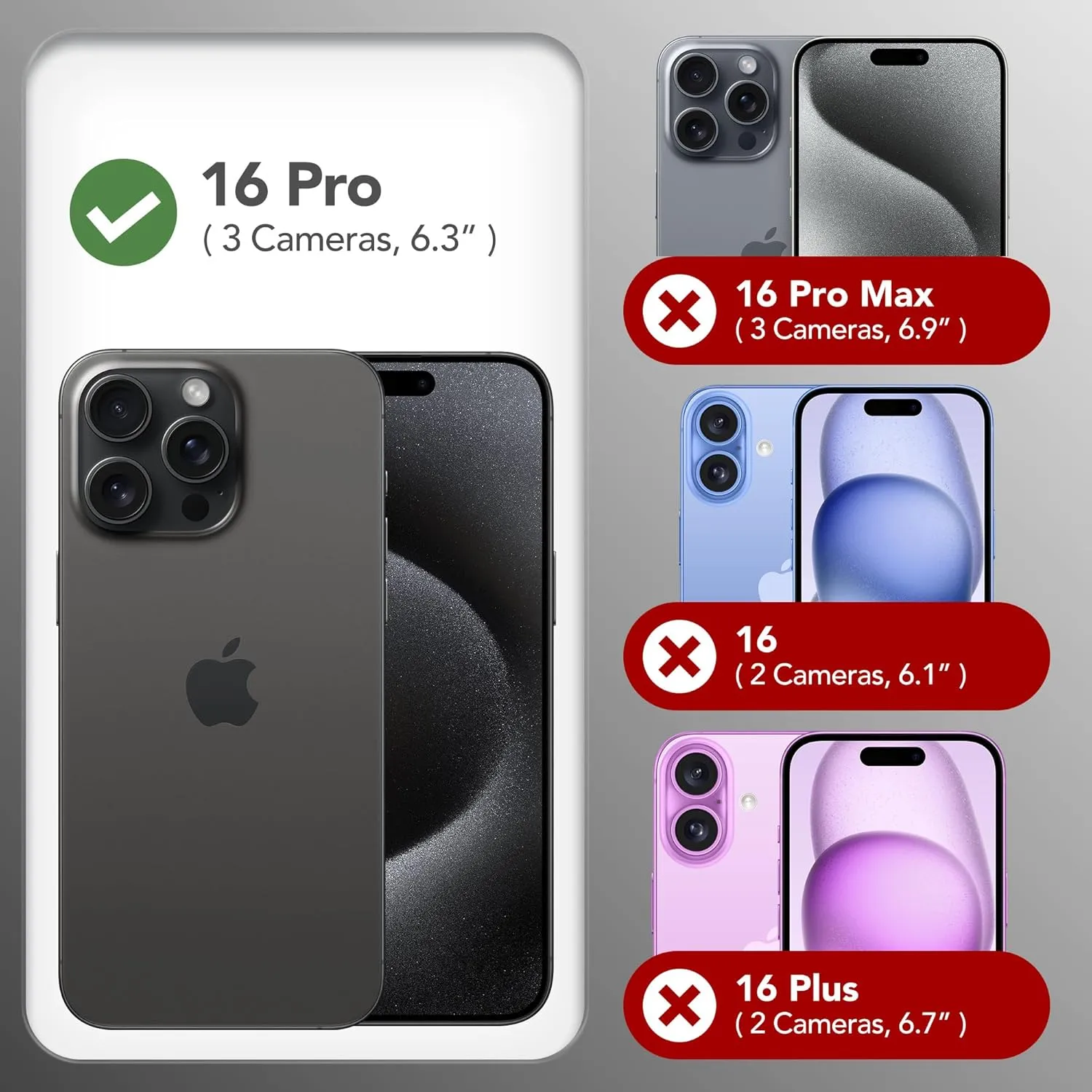 GONEZ Magnetic for iPhone 16 Pro Case, Compatible with MagSafe, [Screen Protector   Camera Lens Protector], Silicone Shockproof Anti-Scratch Protective Phone Case 6.3 inch, Blue